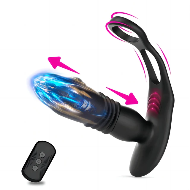 Propinkup Saul Anal Plug Remote Control 3 Thrusting 12 Vibrating With Cock Ring Prostate Massager Propinkup Saul Anal Plug Remote Control 3 Thrusting 12 Vibrating With Cock Ring Prostate Massager