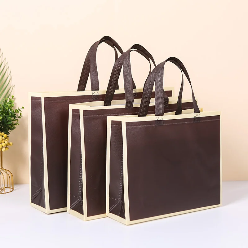 StoBag 50pcs Wholesale Non-woven Tote Bags Shopping Portable Fabric Gift Clothes Packaging Reusable Pouch Custom Logo(Extra Fee) 5