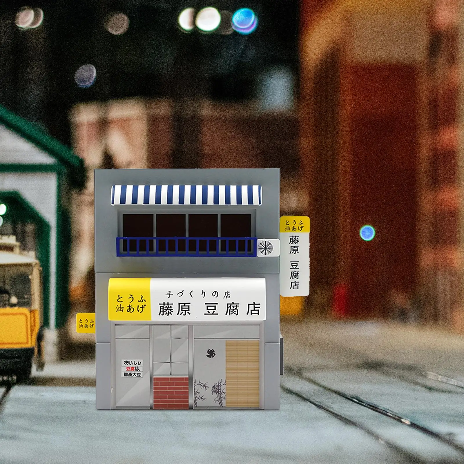 1:64 Scale Tofu Shop Diorama Model Movie Props S Scale Desktop Sand Table Architectural Layout Townscape Scenery Store Decor 5