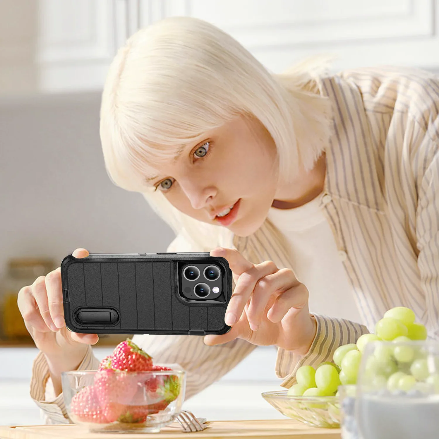 Heavy Duty Shock Absorption Full Body Protective Silicone Rubber Phone Case
