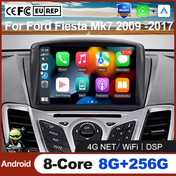 Android Auto Car Radio for Ford Fiesta MK7 (2009–2017) – 4G LTE WiFi Multimedia Player with GPS Navigation, Wireless CarPlay, DSP Sound, and Touchscreen Display 1