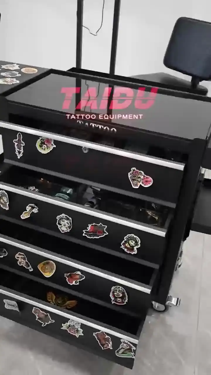 TAIDU タトゥーツールボックスステーション 4 つの Darwers タトゥー