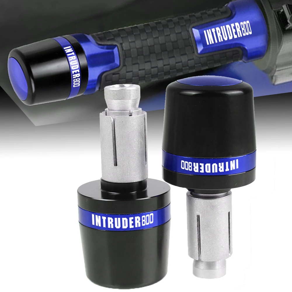 For Suzuki Intruder800 Motorcycle Handlebar Grips Handle Bar Cap End Plugs Intruder 800 1994 1995 1996 1997 1998 1999 2000-2004