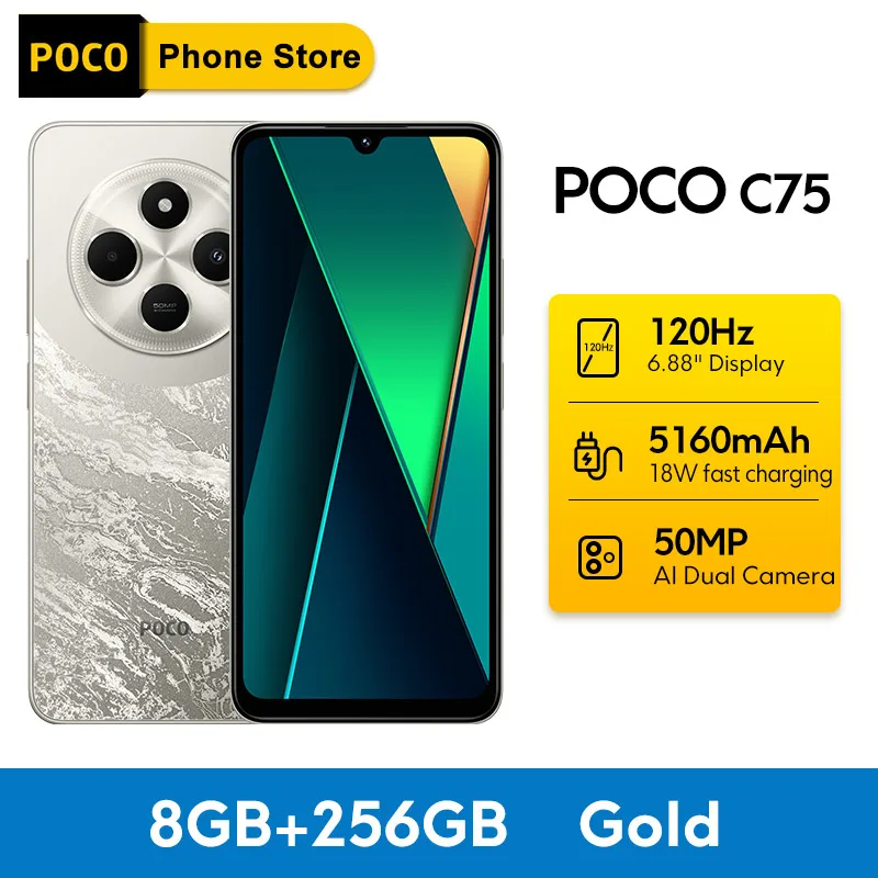 Newest POCO C75 Global Version Smartphone NFC 6.88
