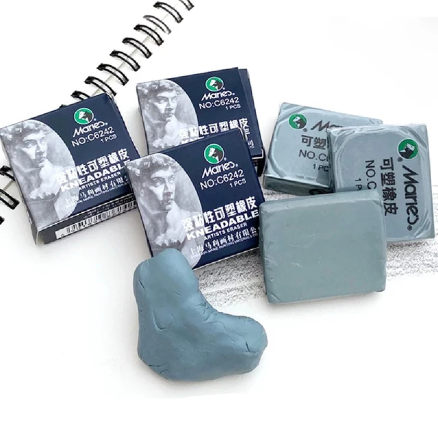 1/2/3pcs Kneaded Eraser Soft Moldable Rubber High Adhesive Sketch Drawing Art Putty Eraser Highlight Correction Stationery 1