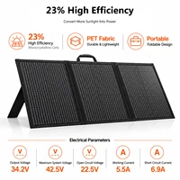 Chargeur solaire portable 100W, panneau solaire pliable pour générateurs solaires, camping en plein air, voyage, batterie externe, téléphone, USB Type-C 3