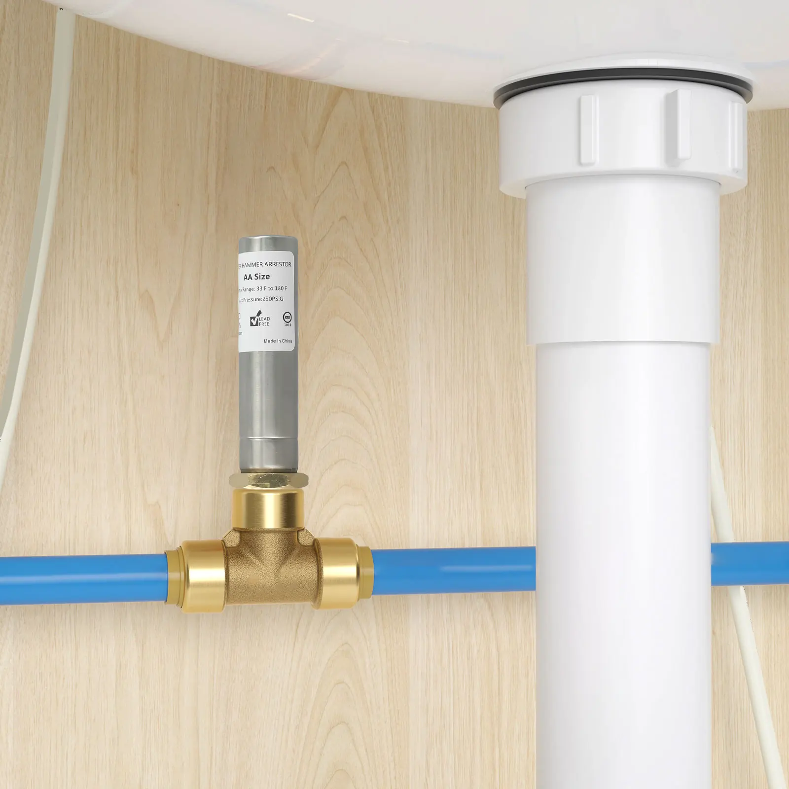 Kitchen Hammer Arrestor 1/2 Kitchen Laundry Compact Size Long Time Use Minimizing Noise NPT Thread