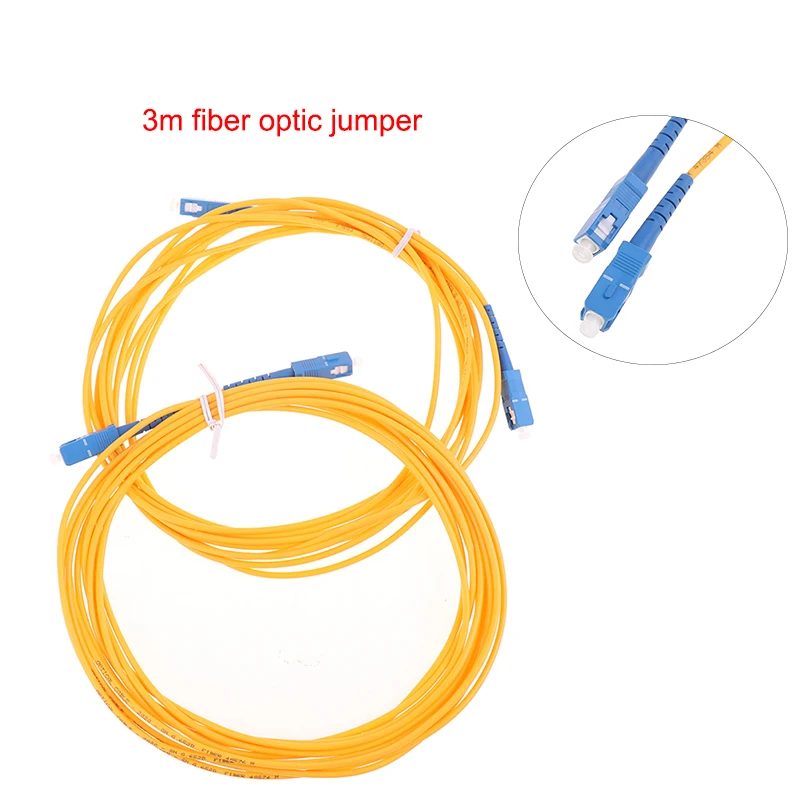 

1pc 3 Meter SC-SC Simplex Fiber Optic cable Single Mode FTTH Pigtail Patch Cord