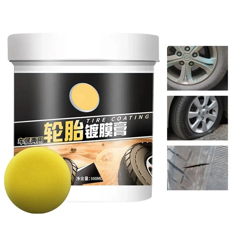 

Car Tire Polishing Wax Coating Paste For Auto Tires 500ml Tire Maintenance Tool For SUVs RVs Sedans Mini Cars And Trucks