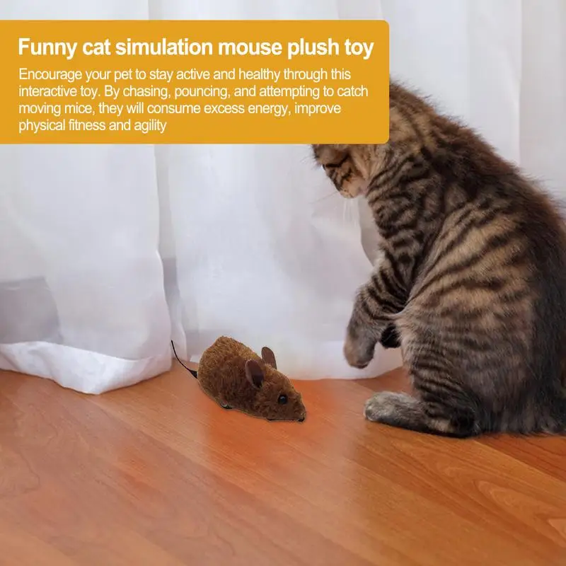 

Cat Toy Plush Simulation Mouse Toys For Cats Interactive Kitten Toy Bite Resistance Catnip Indoor Cat Playing Toys Pet Supplies