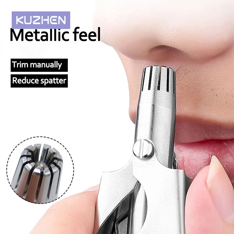 

1set Men's Nose Hair Trimmer Stainless Steel Manual Trimmer Suitable for Nose Hair Razor Washable Portable Nose Hair Trimmer