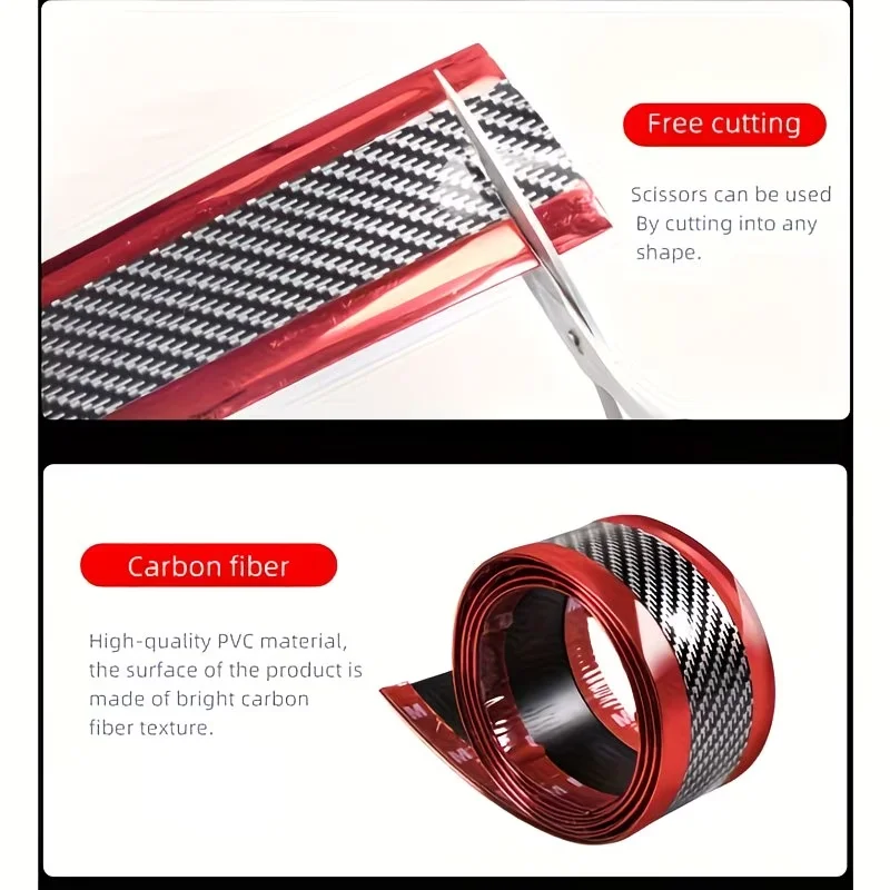 Self-Adhesive Anti-Scratch Car Door Sill Guard with Stylish Stripe Design