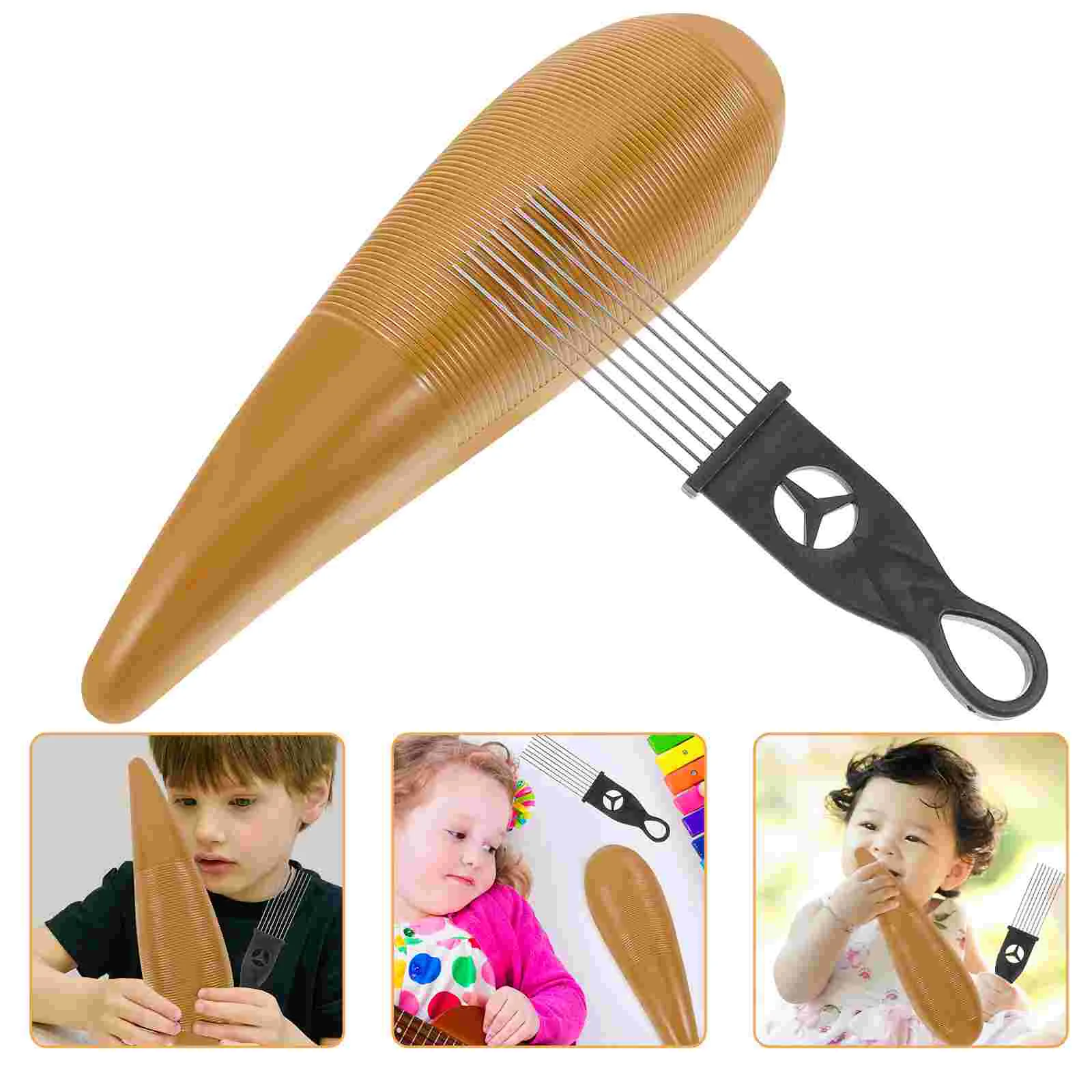

Musical Instrument Percussion Guiro Latin Percussion Instruments With Scraper Multifunctional Musical Training Tool with Scraper