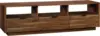 Media Console Credenza with Drawers and Storage Shelves, for TVs up to 70", Grand Walnut 1