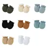 28TD Anti Scratch Baby Gloves Comfortable and Stylish Newborns Hand Mittens, Full Finger Boys Girls Warm Gloves Solid Color
