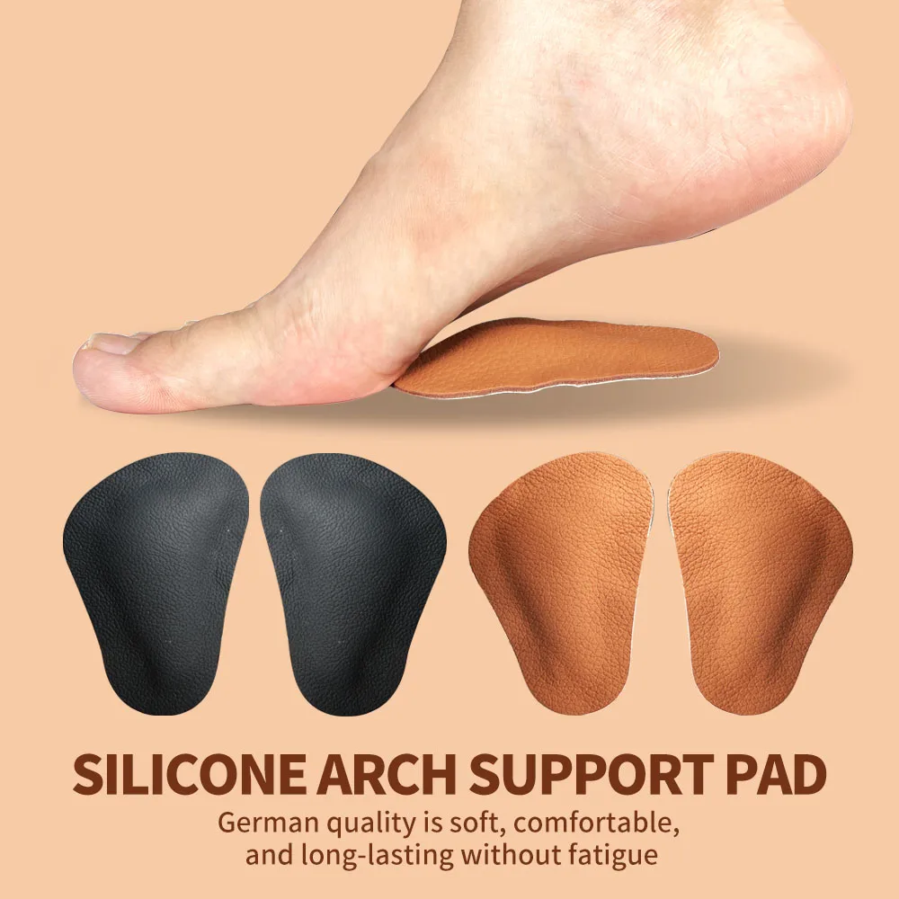 Orthese Einlegesohle Bogen Unterstützung Echt leder Einlegesohlen Plattfuß Plattfuß Korrektor Schuh kissen Einsatz ortho pä dische Pads Mann Frauen – Detail 2