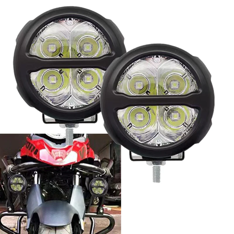 Jaln7 40w Led Motorcycle Headlight 4 Led Moto Led Lamps For Enduro  Motorcycles Fog Lights External 12v 24v Led Driving Lights - Light Bar/work  Light - AliExpress