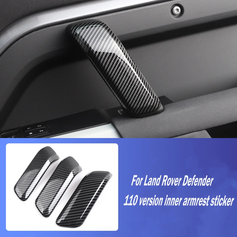 Manija De Puerta Exterior Para Coche Land Rover Defender, Cubierta De Decoración Embellecedora, Accorios De Coche, Color Negro Cromado, 90, 110, 130, 2020-2022 - AliExprs