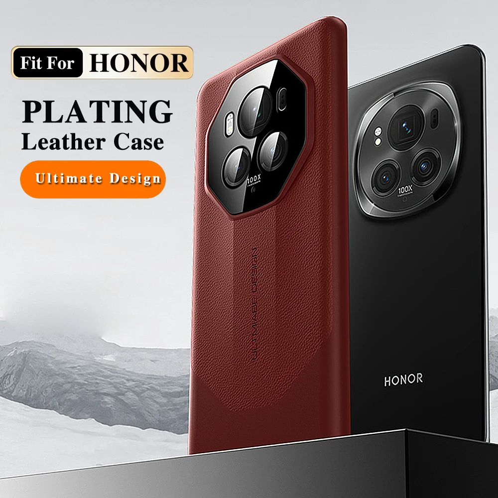 

Чехол из искусственной кожи для телефона Huawei HONOR Magic 6 Pro, роскошный кожаный чехол 100% дюйма для Magic6 Pro, дизайнерские чехлы