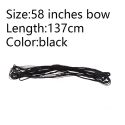 Premium Traditional Recurve Bowstring - 12 - Strand Straight Draw Bow (58 inch Black)