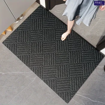 Thick Durable Absorbent Entrance Mat Modern Non-Slip Rubber Doormat with Twill Edge Design for Indoor Porch Patio 1