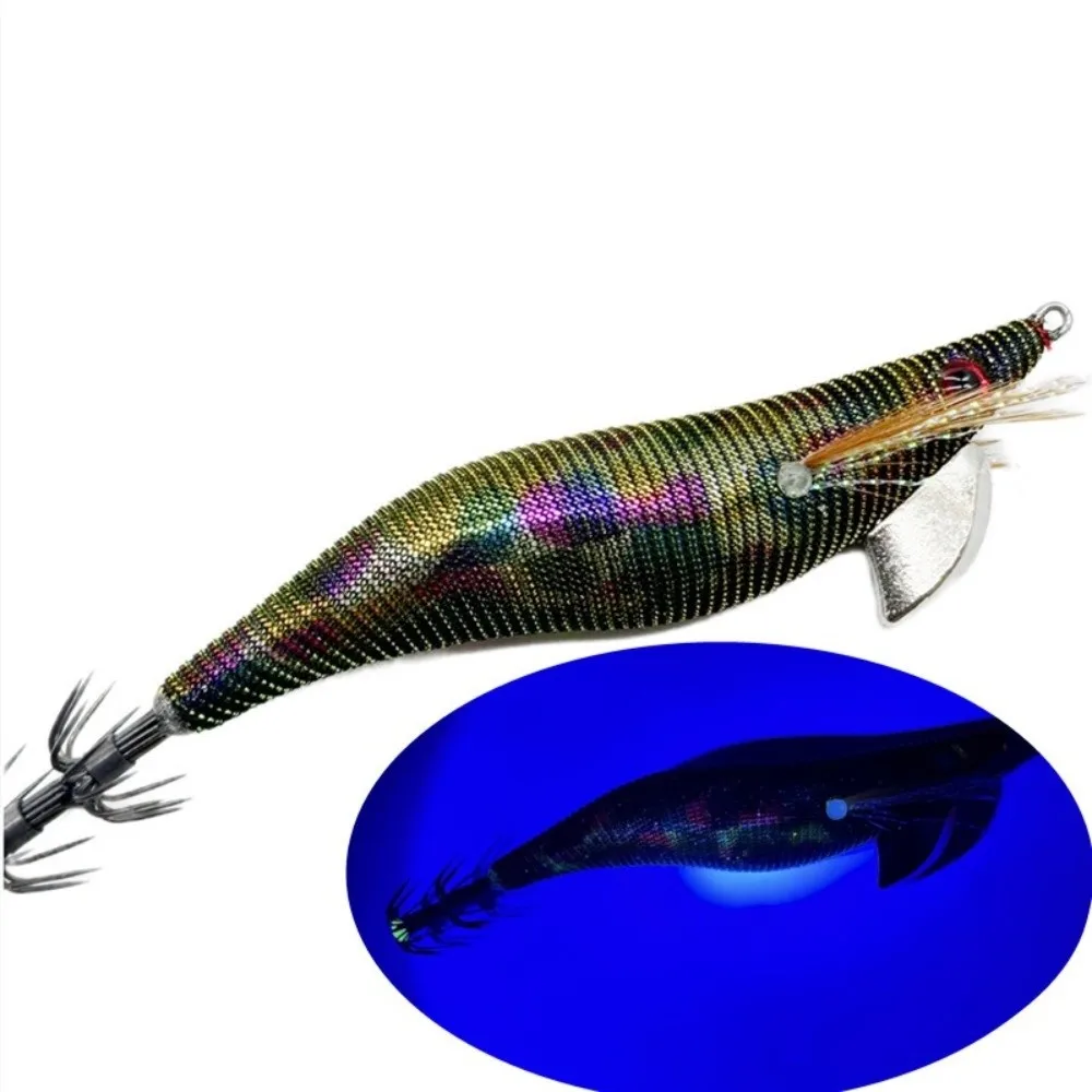 Köder Locken Licht Tuch Angeln Tintenfisch Jig Japan Stil UV Tintenfisch Köder 3.0 # 3.5 # Garnelenköder Jigging Angeln – Detail 11