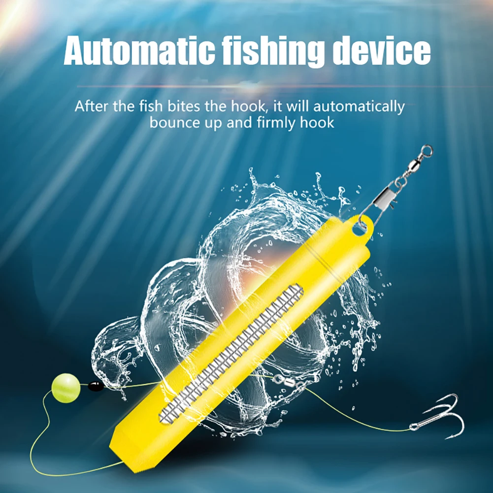 Automatic Fishing Hook Trigger Lightweight Fishing Pole Fixing Spring Fishhook Gear Equipment Accessories for Outdoor Fishing