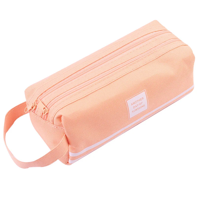 Cheap Pencil Case Bag for Stationery Box Pen Pouch Box Large Double Side  Solid Capacity Aesthetic Korean Stationery