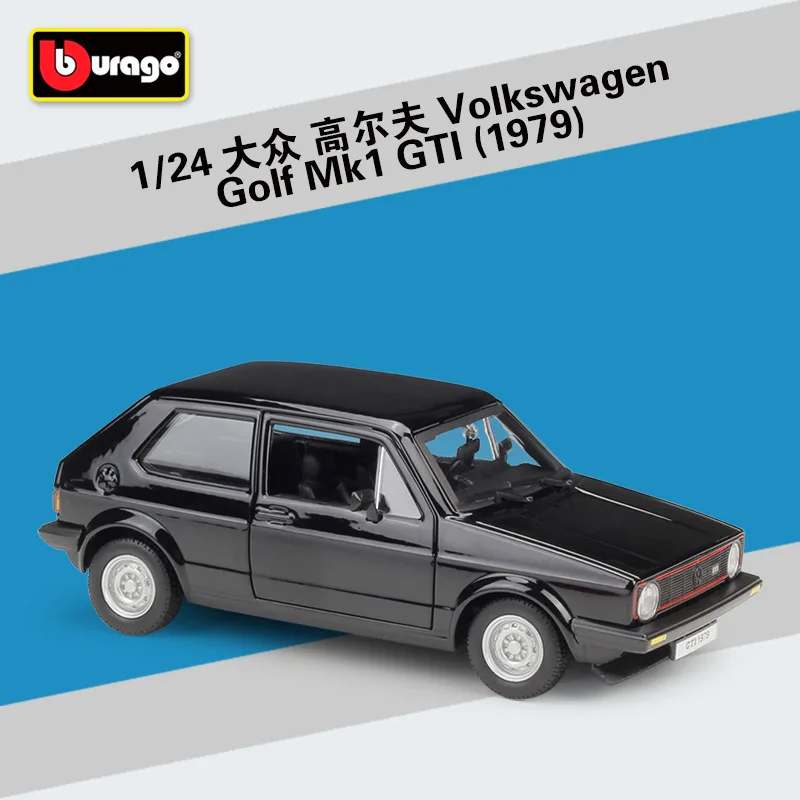

Модель автомобиля Bburago 1:24 Volkswagen 1979 Golf Mk1 GTI из сплава, модель статического металла B154