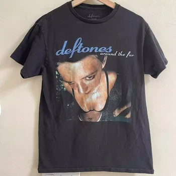 Deftones Around The Fur Men Women Printed T-Shirt Black Band Unisex Cotton Summer Street Harajuku T Shirts 1