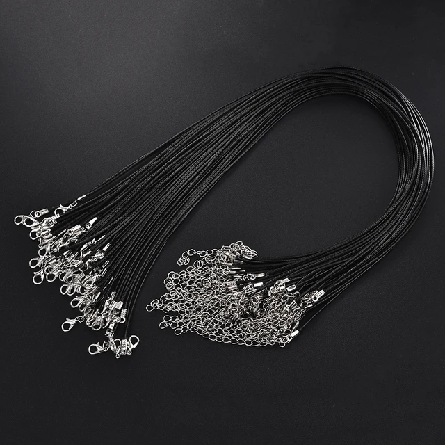 Leather Necklace Jewelry Making  Chains Jewelry Making Leather - 50pcs/lot  1.5/2mm - Aliexpress