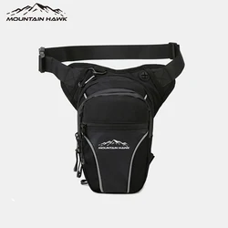 Waterproof Motorcycle Drop Waist Leg & Chest Bag - Outdoor Riding and Travel Belt Bag (Black)