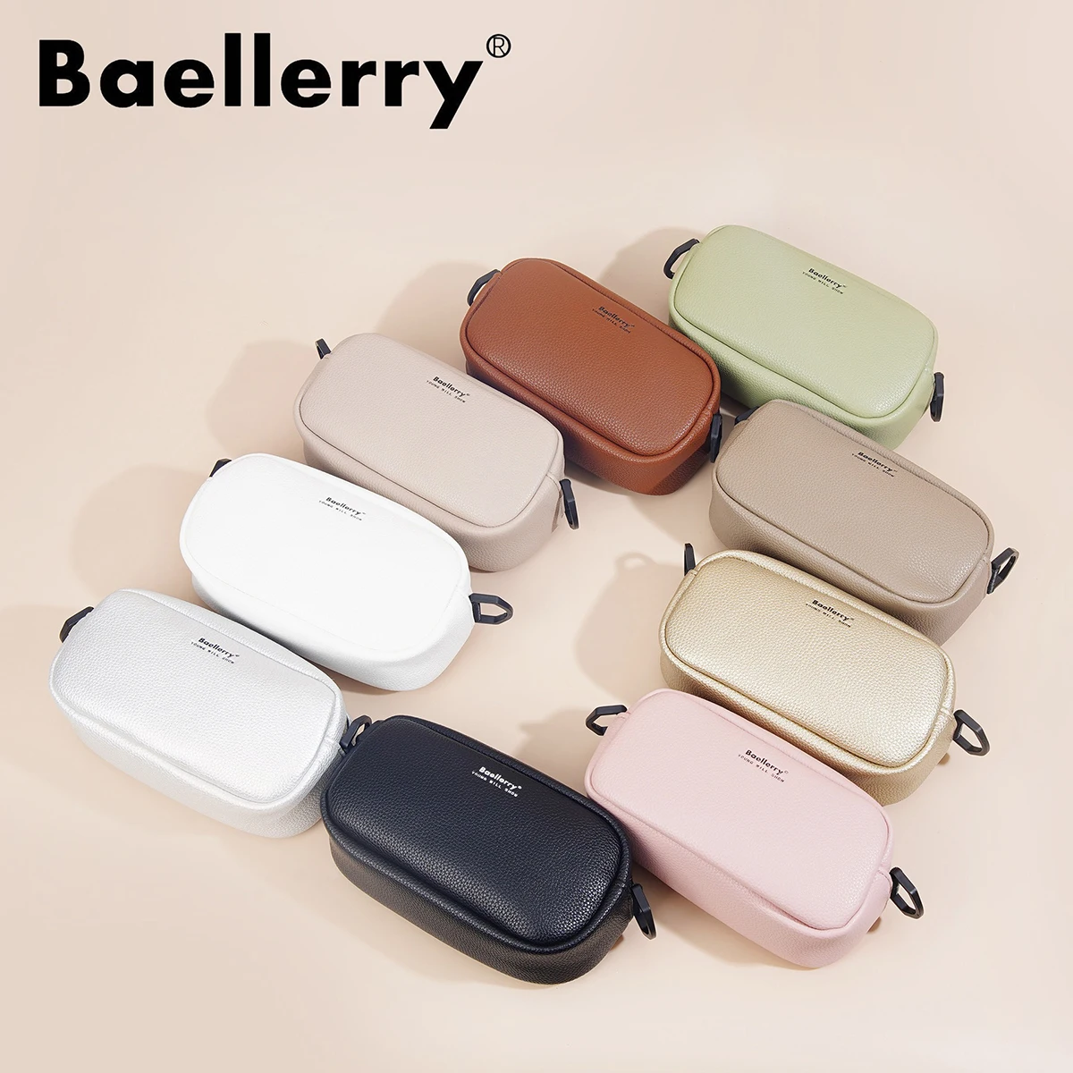 Baellerry Fashion Women's Crossbody Shoulder Bag Spacious Casual Everyday Bag Multi-Pocket Organizer Lightweight Large Capacity