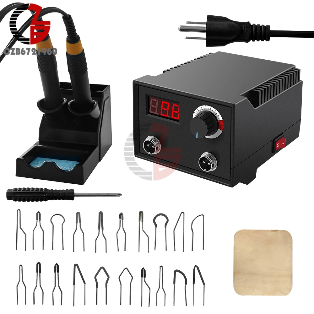 

AC 110V 220V 100W Electric Soldering Iron Woodburner Wood Burning Tool Adjustable 0-650℃ Woodburning Pyrography Pen Machine Set