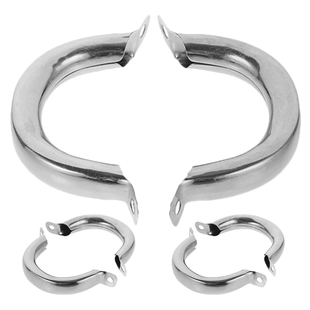 Pot Ear Accessories Replacement Handle Wok Removable Steaming Part Ears Stainless Steel Pipe for Kitchen 6 Pcs