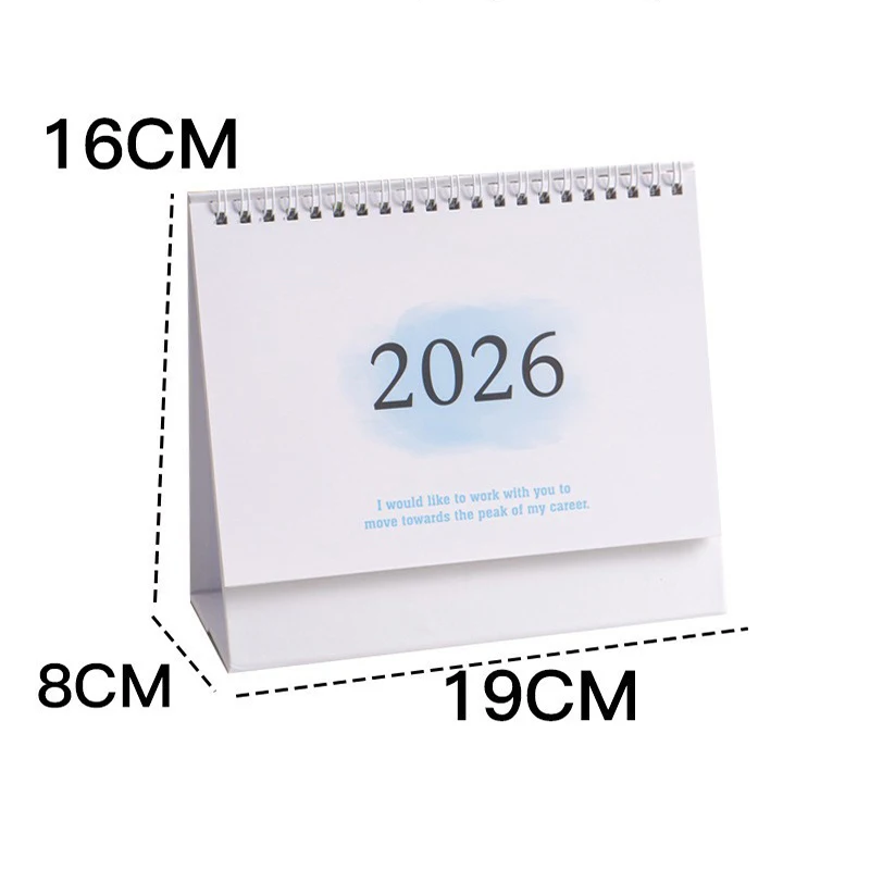 July 2025 - December 2026 Mini Desk Calendar Academic Year Small Standing Flip Tiny Calendar Running from School Office Home
