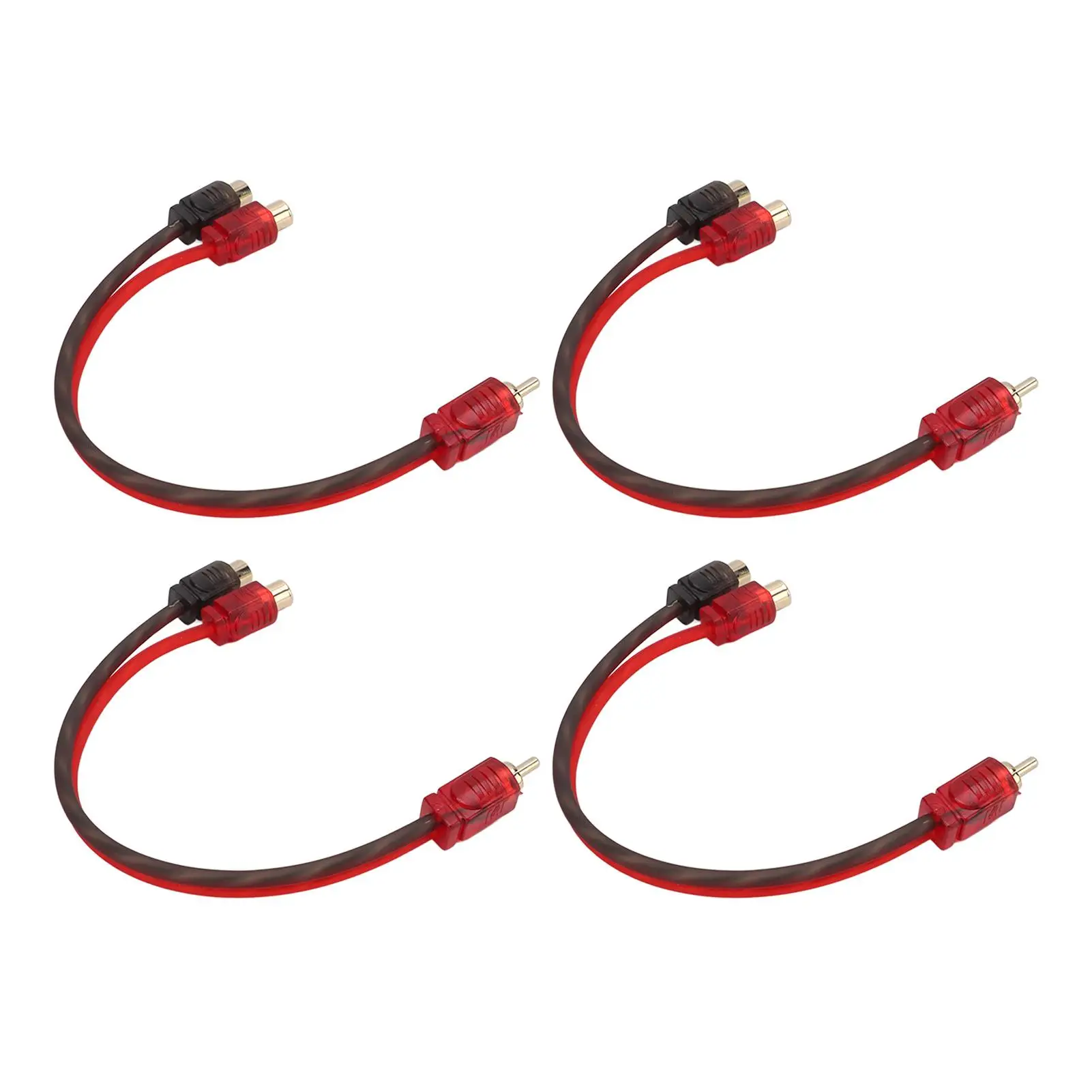 

4 Packs Male to 2 Female for car Stereo Y Splitter Cable Adapter for Speaker System