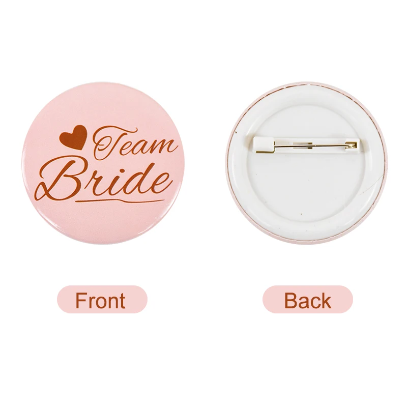 12/1pcs Bride to be Team Bride Badge for Wedding Bridal Shower Decoration Bridesmaids Gift Bachelorette Party Hen Night Supplies