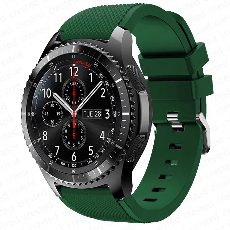 Silicone Sports Watch Band, 20mm/22mm Adjustable Strap Bracelet