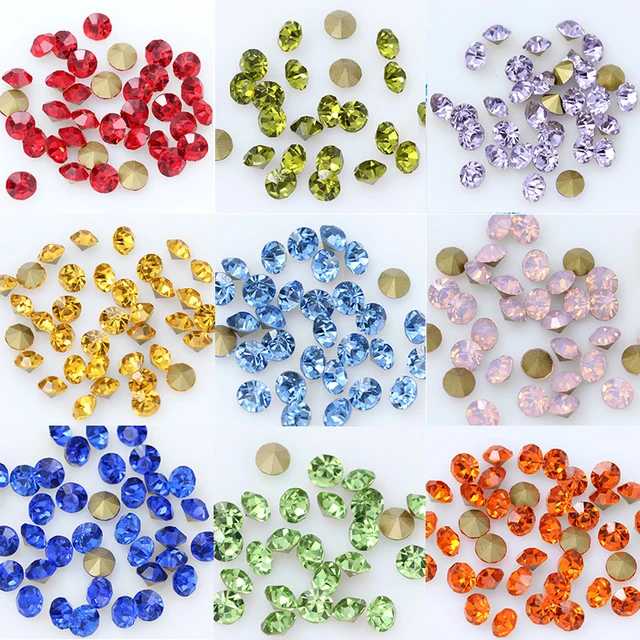 beadsland Flat Back Crystal Rhinestones Round Gems for Nail Art and Craft  Glue Fix,Black Diamond (2.7-2.8mm) SS10/1440pcs