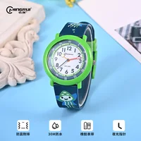 Kids Watch Cute Dolphin Cartoon Quartz Waterproof Silent Outdoor Sports Glow Rubber Boys' Watch Girls' Watch Childhood Clock 2
