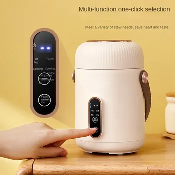 220V 900ML  Stewing Cup Multi Cooker Portable Slow Cooker Mini Hot Pot Porridge Cooking Machine Toaster oven Bread maker 4