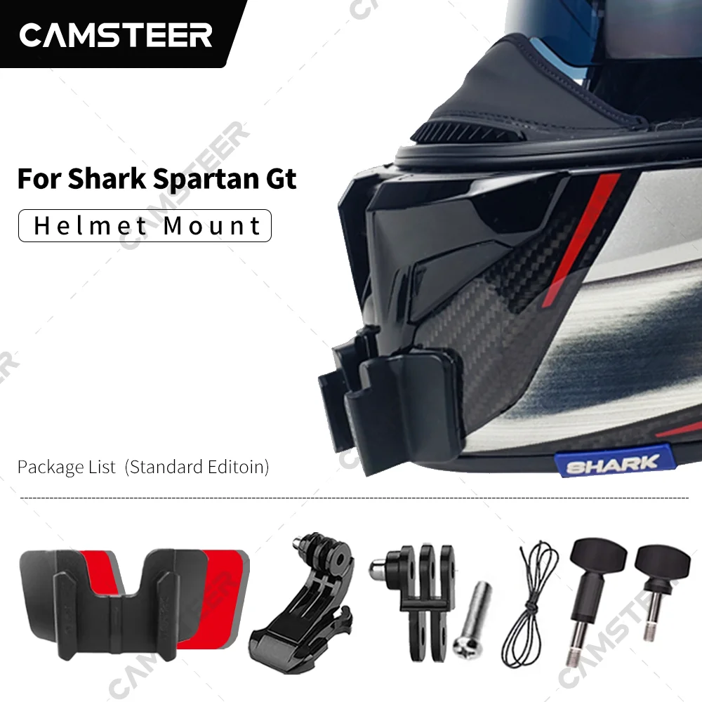 Shark Spartan GT Customized Motorcycle Helmet Chin Mount for GoPro12 11 Insta360 Ace pro X3 DjI3/4 Action Camera Accessories
