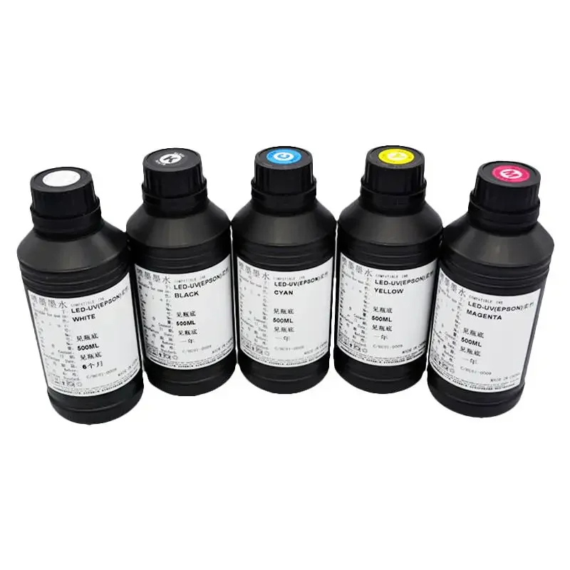 LED UV Ink For Epson L800 L805 L1800 R290 R330 1390 1400 1410 UV Printer Ink Varnish Gloss Hard INK Soft