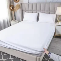 1pc Waterproof Bed Hats Single Piece Breathable Anti-mite All-inclusive Mattress Cover Dust Cover Solid Color Fitted Bed Sheets 3