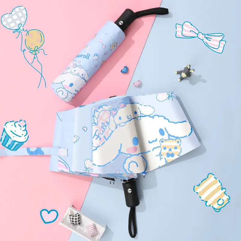 

Sanrio аниме мультфильм kawaii My melody Cinnamoroll Зонт Защита от солнца УФ-защита автоматический складной зонт подарок на день рождения