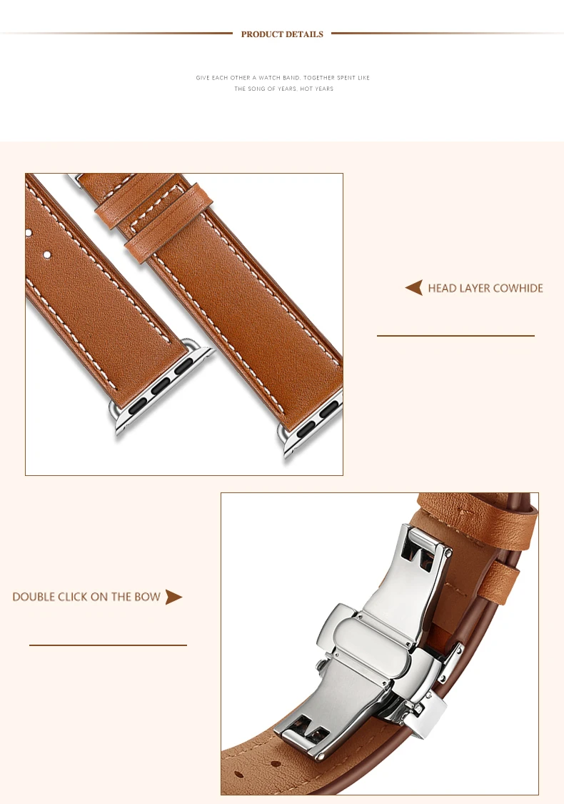 Lederarmband für Apple Watch 45mm 41 44 40 42 46 38 Ultra 49mm Uhrenarmband für Iwatch Serie 12 11 10 9 8 7 6 5 4 Armband – Detail 13