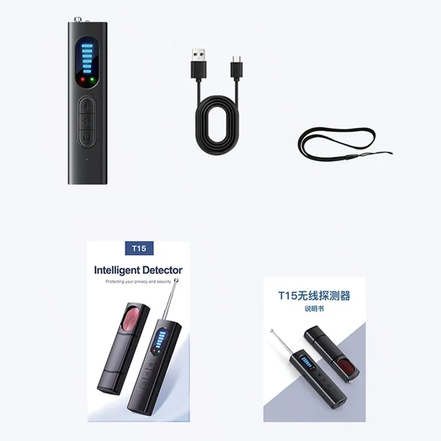 Hidden Camera Detector Anti-Spy Car GPS Tracker Listening Device Bug RF Wireless Signal Scanner Alert Gadget Security Protection 6
