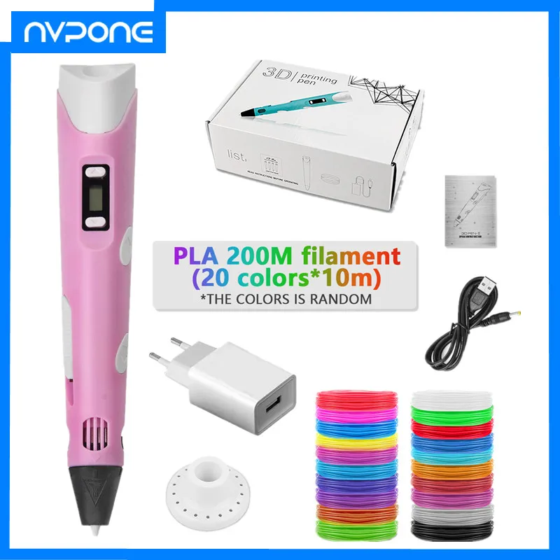 Whole Set DIY 3D Pen Children Creative Educational Toys 3d Printing Pen for Kids Students Festival Birthday Gift