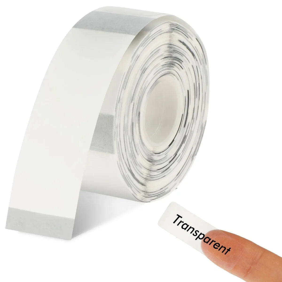 투명 12x40mm D30 호환 라벨 - 화장품 브랜딩용 투명 감열 테이프